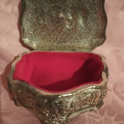 Victorian Trinket Box With Velvet.