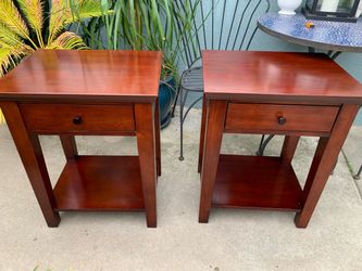 Pair  patery barn Wood Nightstands with Drawer