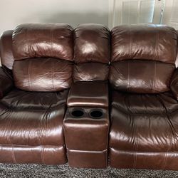 Leather Power Sofa, Reclining Loveseat, And Recliner
