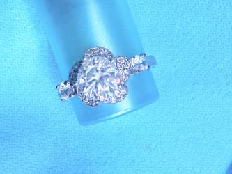 Moissanite Rings with Sterling Silver