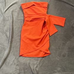 Orange Party Dress Size 2 Women