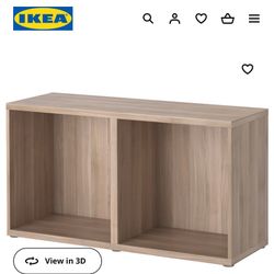 2 IKEA 47” Besta Frame Shelves In Light Grey Oak