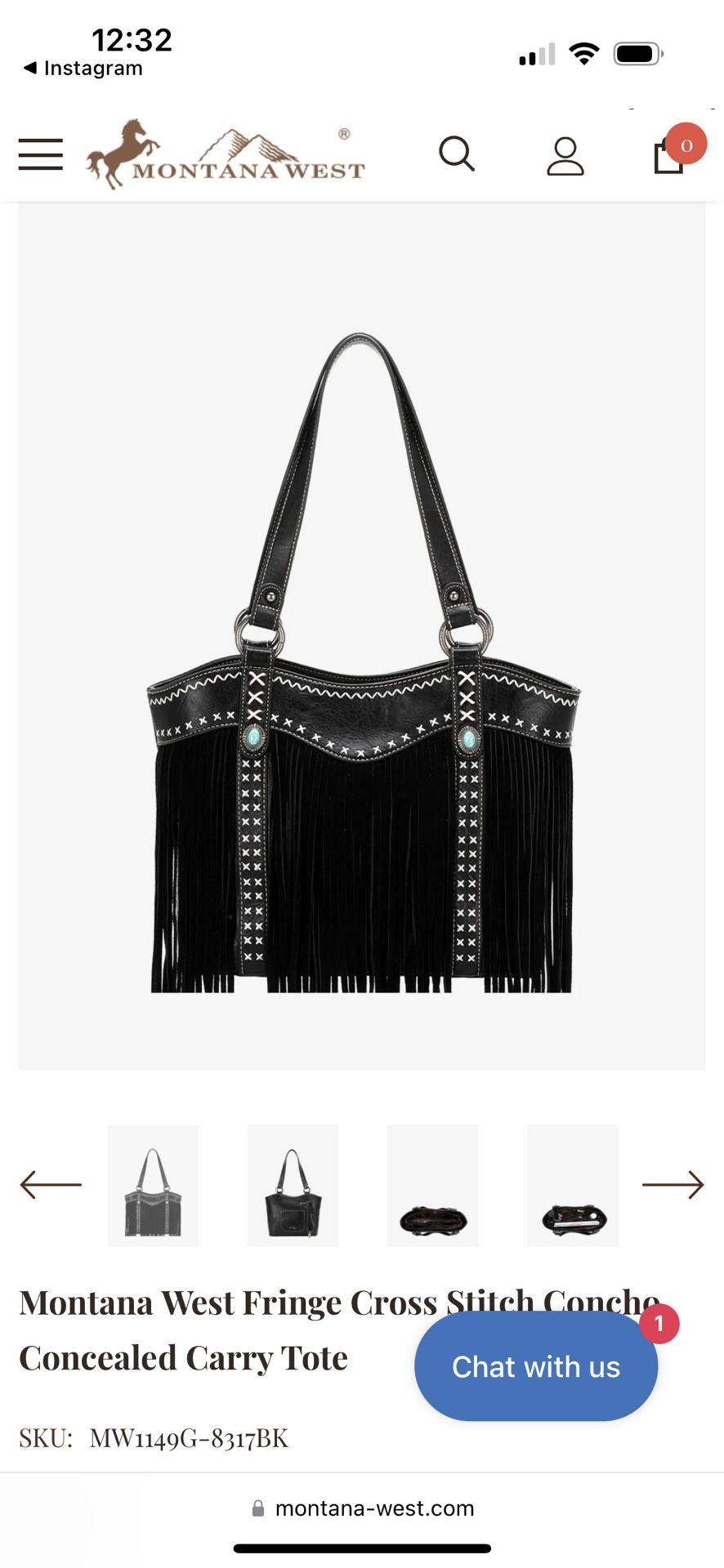 Montana West Fringe Cross Stitch Concho Tote