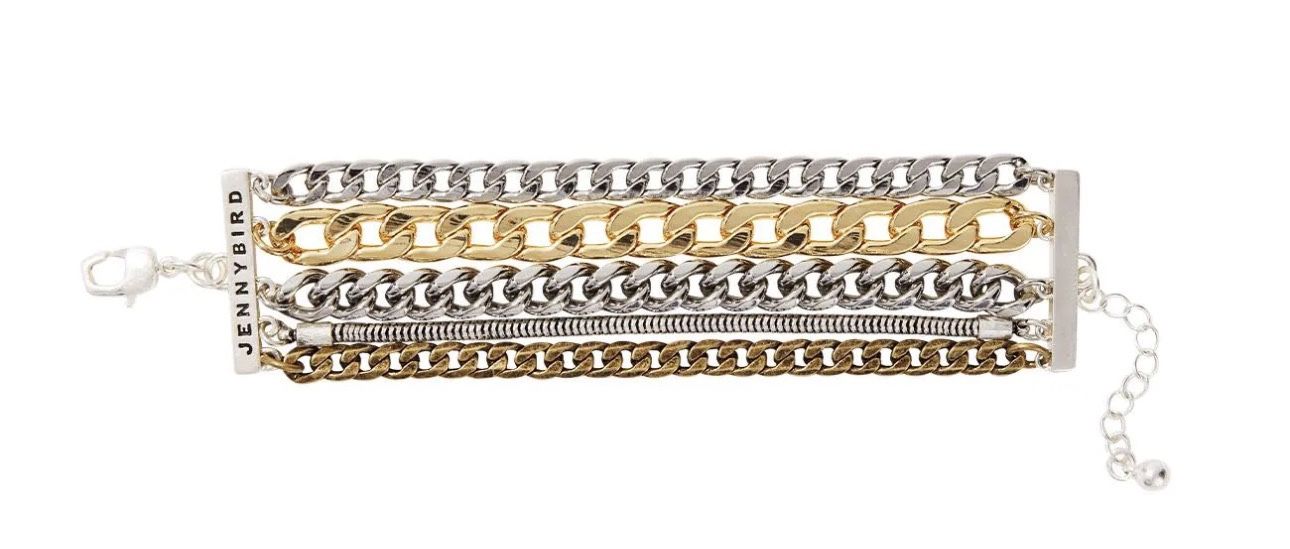 Jenny bird multi tone chains bracelet