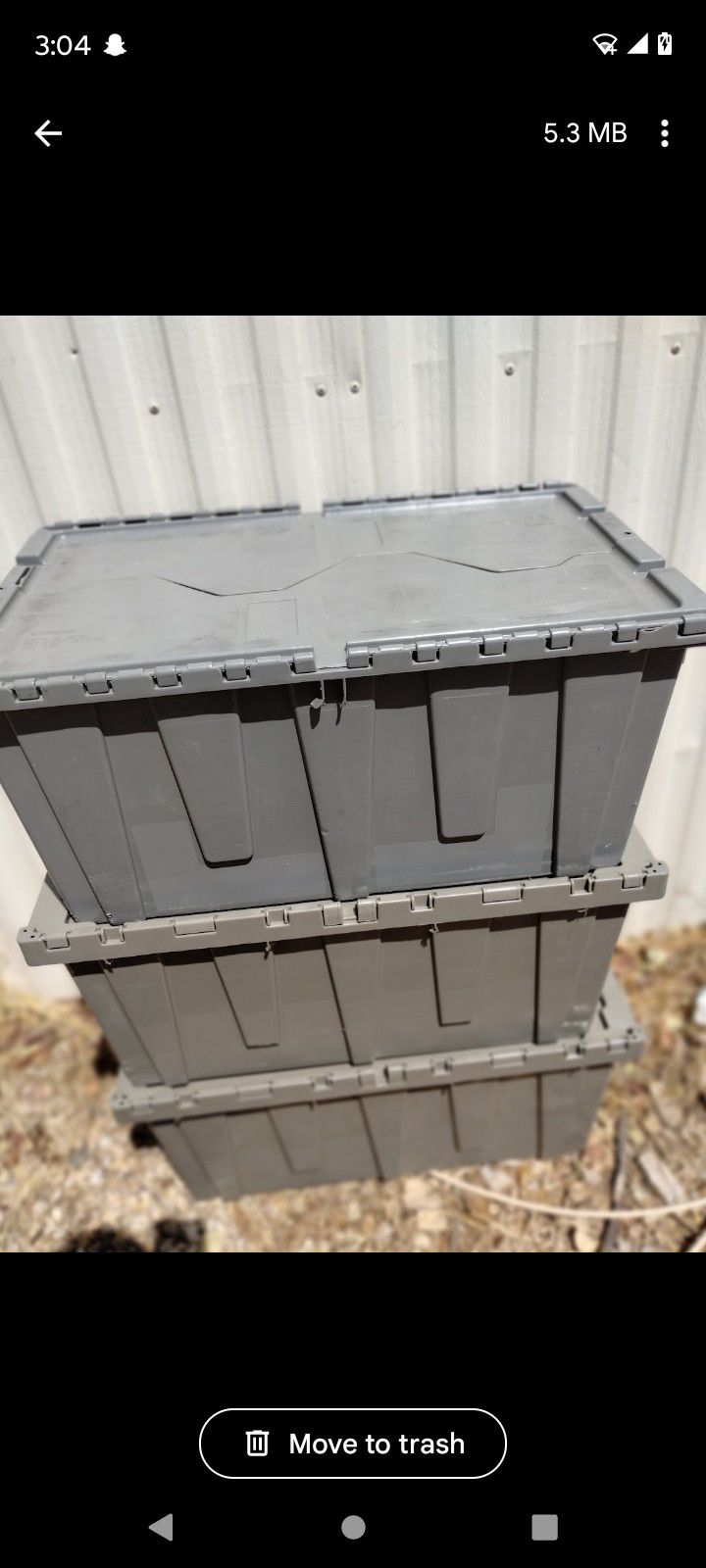 Plastic Folding Lids Storage Containers (8$ Each) 