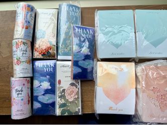 200+ Thank you notecard and 200+ Thank you sticker