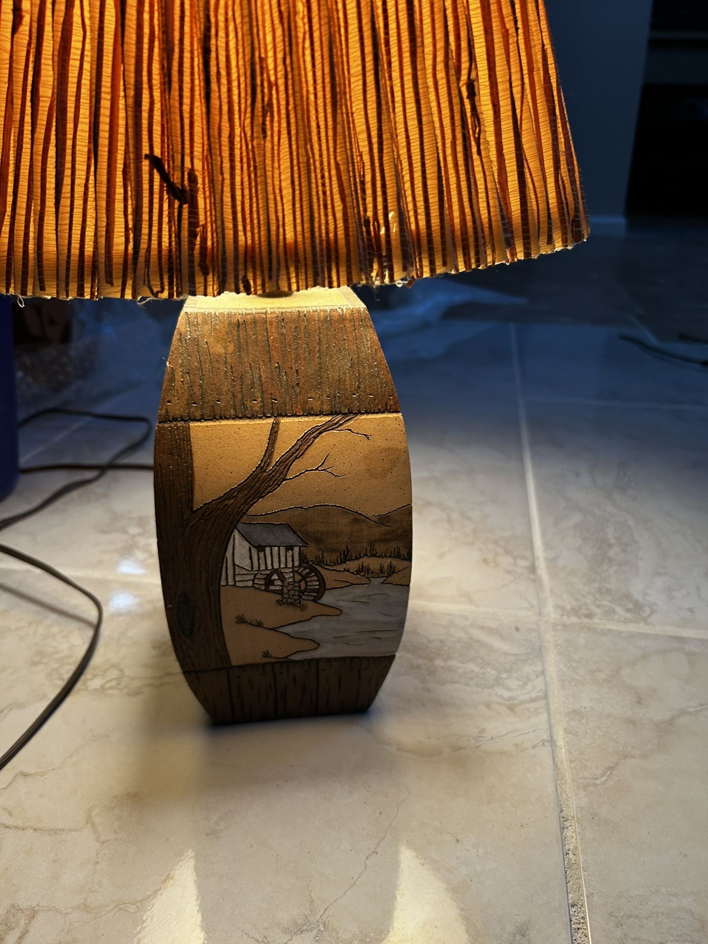 Pottery Lamp Fine Detail