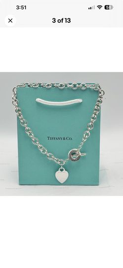 Tiffany & Co Sterling Silver Heart Tag Toggle Necklace