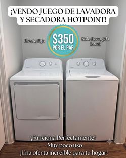 Se vende juego de lavadora y secadora hotpint