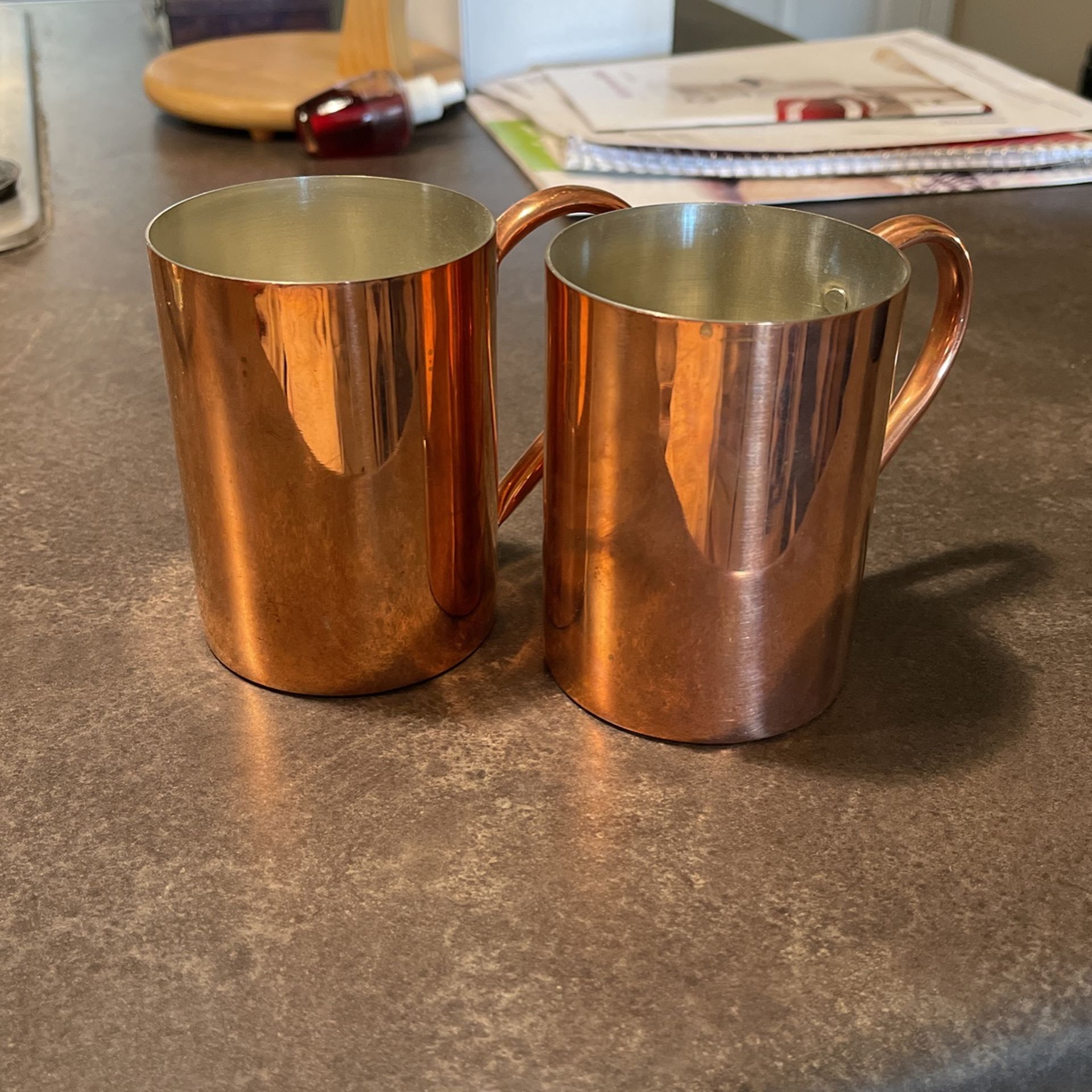 Pair Of Williams-Sonoma Copper Mugs