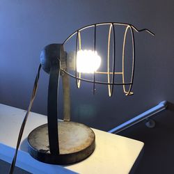 Antique Metal Industrial Steampunk Lamp