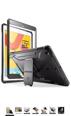 iPad 10.2 2019 Case, Poetic Full-Body Heavy Duty Shockproof Protective Cover with Kickstand, Built-in Screen Protector, Revolution, for Apple iPad 10