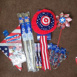 4th Of July Flags Necklace Decoration