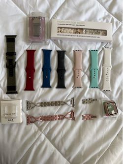Assorted Apple Watch bands
