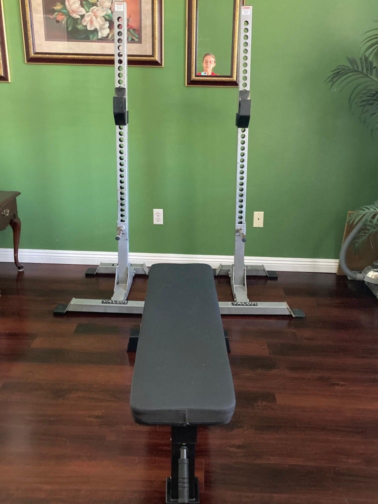 squat rack & bench $120