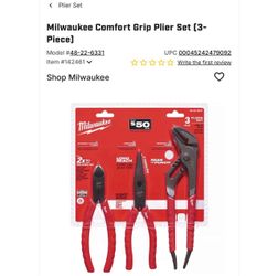 Milwaukee Comfort Grip Plier Set 3-Piece