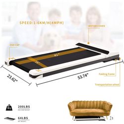 UMAY Under Desk Treadmill with Foldable Wheels Portable
