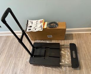 Heavy-Duty 7-Wheel Folding Dolly Cart (Compact & Portable)holds up to 500 lbs Black New