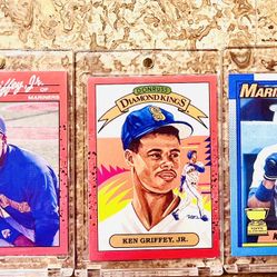 Ken Griffey Jr Error And Rookie Card Lot With Graded 