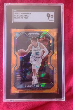 Lamelo Ball prizm orange ice gem mint 9 rookie card