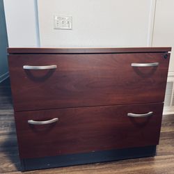 Horizontal 2-drawer filing cabinet
