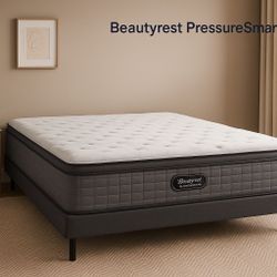 BeatyRest Pressure SMART LUX King Size Mattress 15” Thick Pillow Top – Direct from Factory, Sealed in Plastic Ready for Same-Day Delivery!