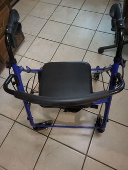 Adult Walker 4 Wheels With Seat Brakes Storage Bag
