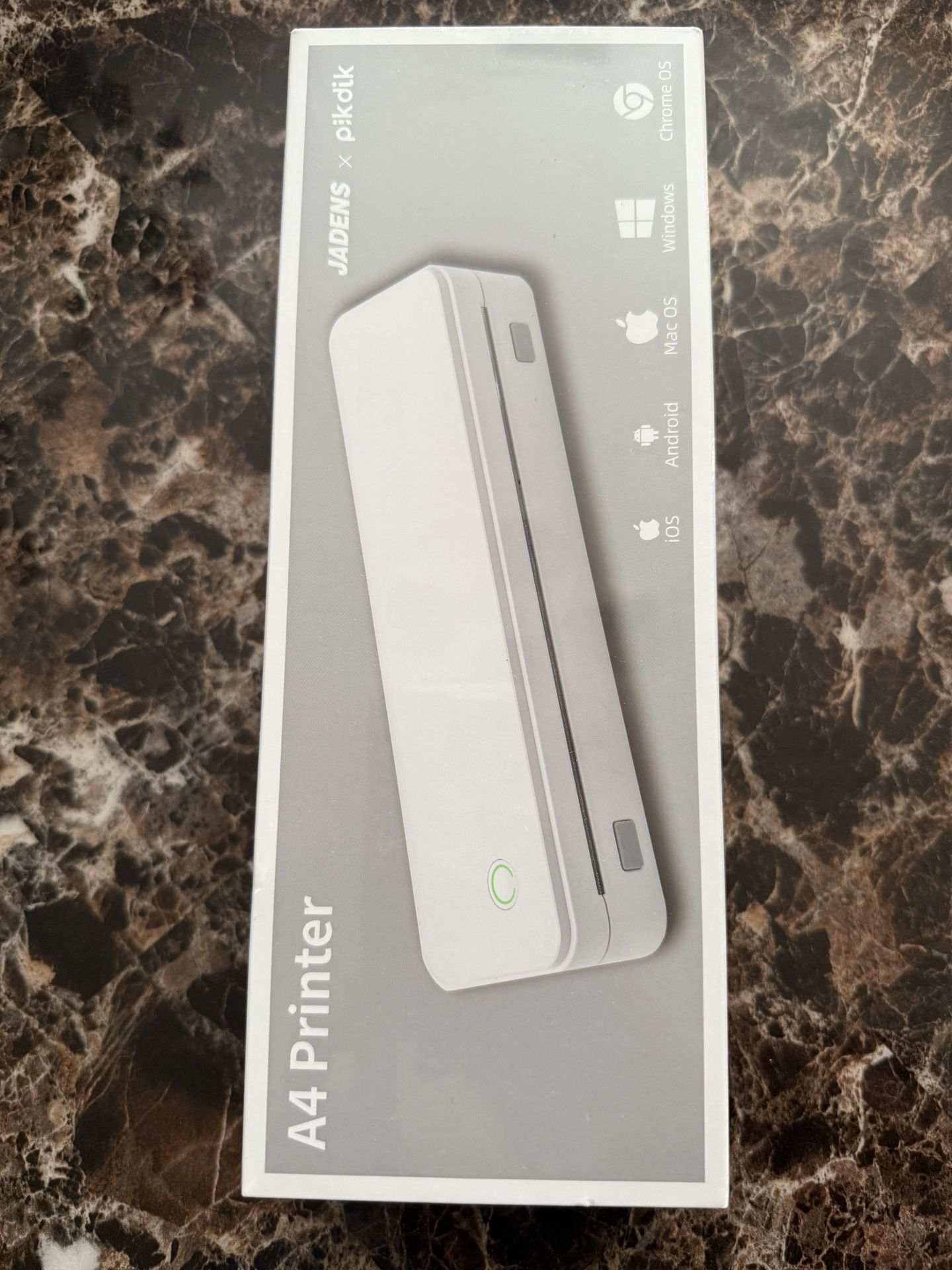 JADENS PD-A4 Inkless Bluetooth Thermal Portable Printer Support US Letter
