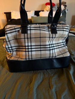 BÉIS Plaid Weekender Tote Bag