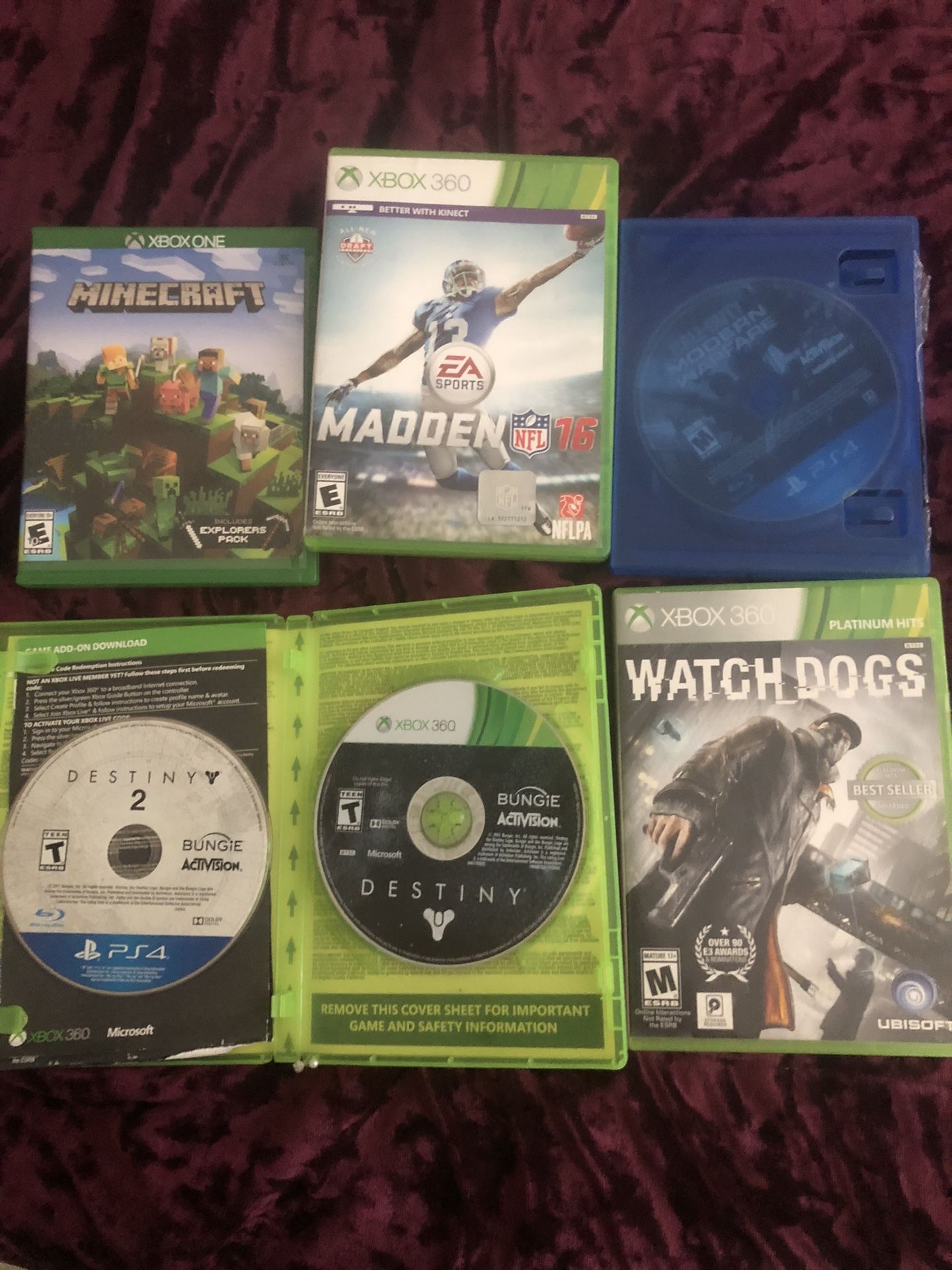 Video Games Bundle – Xbox 360 / Xbox One / PS4 – Great Condition!  