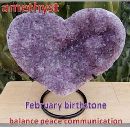 Huge Amethyst Heart With stand #3
