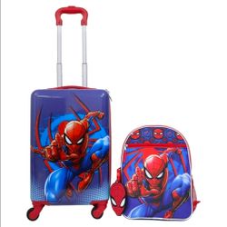 Kids Licensed 2 Piece Spiderman Luggage Set