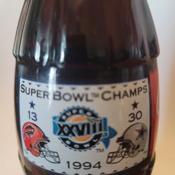  Coca Cola Bottle Of 1994 Dallas Cowboys 1994 SB. Vintage Bottle From 1996