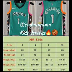 Wemby Kids Jerseys-$60