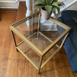 2 Golden Coffee Tables 