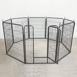 $115 (New) Heavy duty 40” tall x 32” wide x 8-panel pet playpen dog crate kennel exercise cage fence play pen 