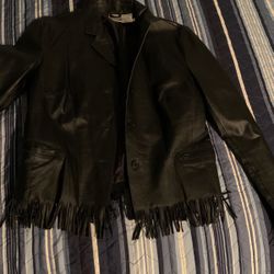 Ladies Soft  Leather Fringe Jacket