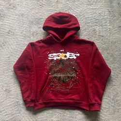 Burgundy Spider Hoodie