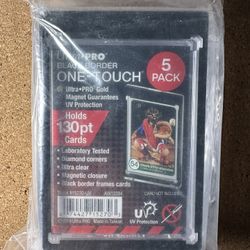Ultra Pro 35PT Black Border UV ONE-TOUCH Magnetic Holder - 5 pack