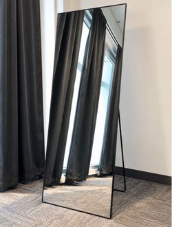 Full-Length Floor Mirror Black Frame