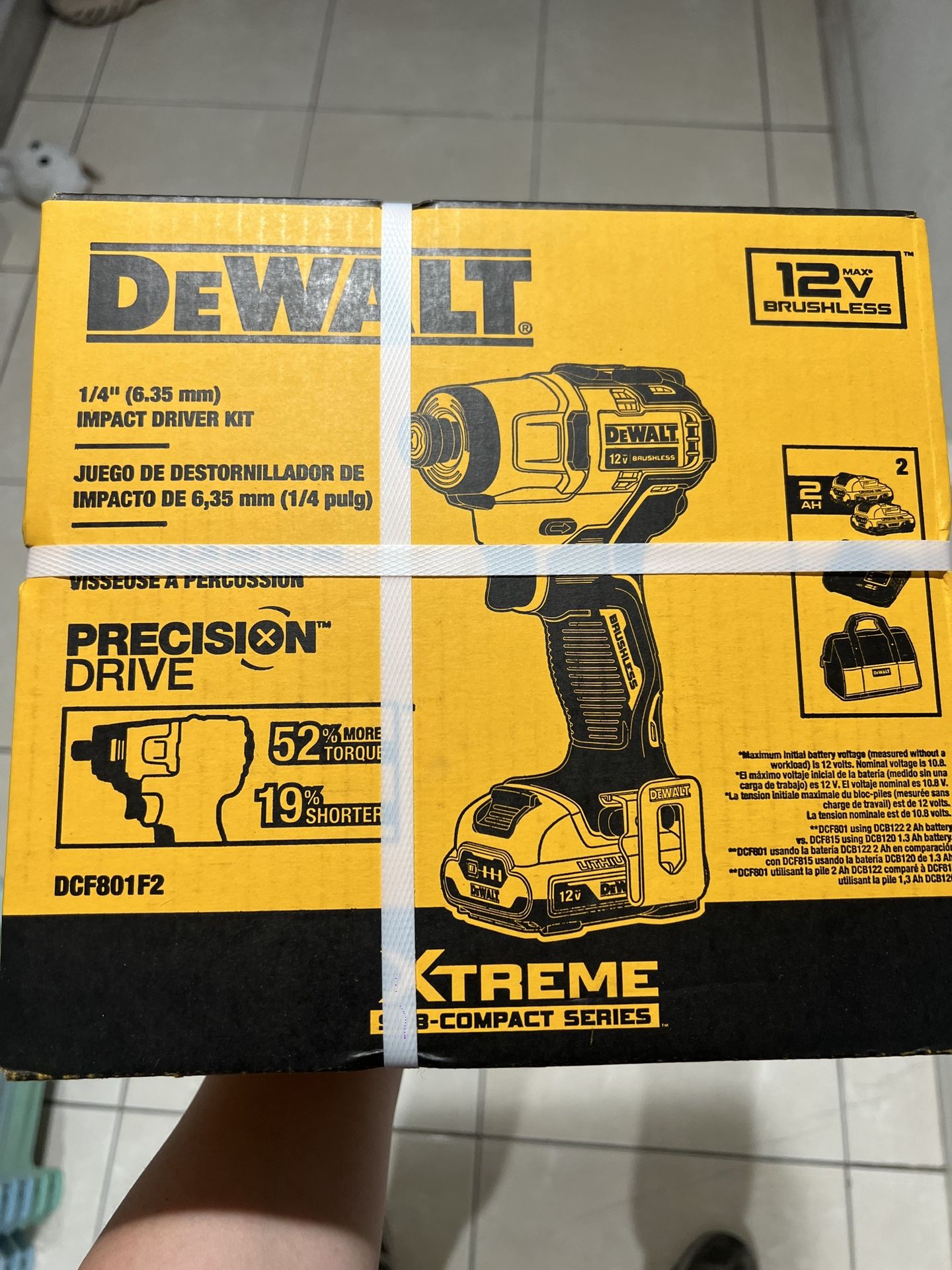  ✅ DeWalt 12V MAX XTREME 1/4 in. Cordless Brushless Impact Driver Kit (Battery & Charger + Bag)