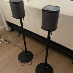 A pair Sonos Play: 1 Wireless With Stands