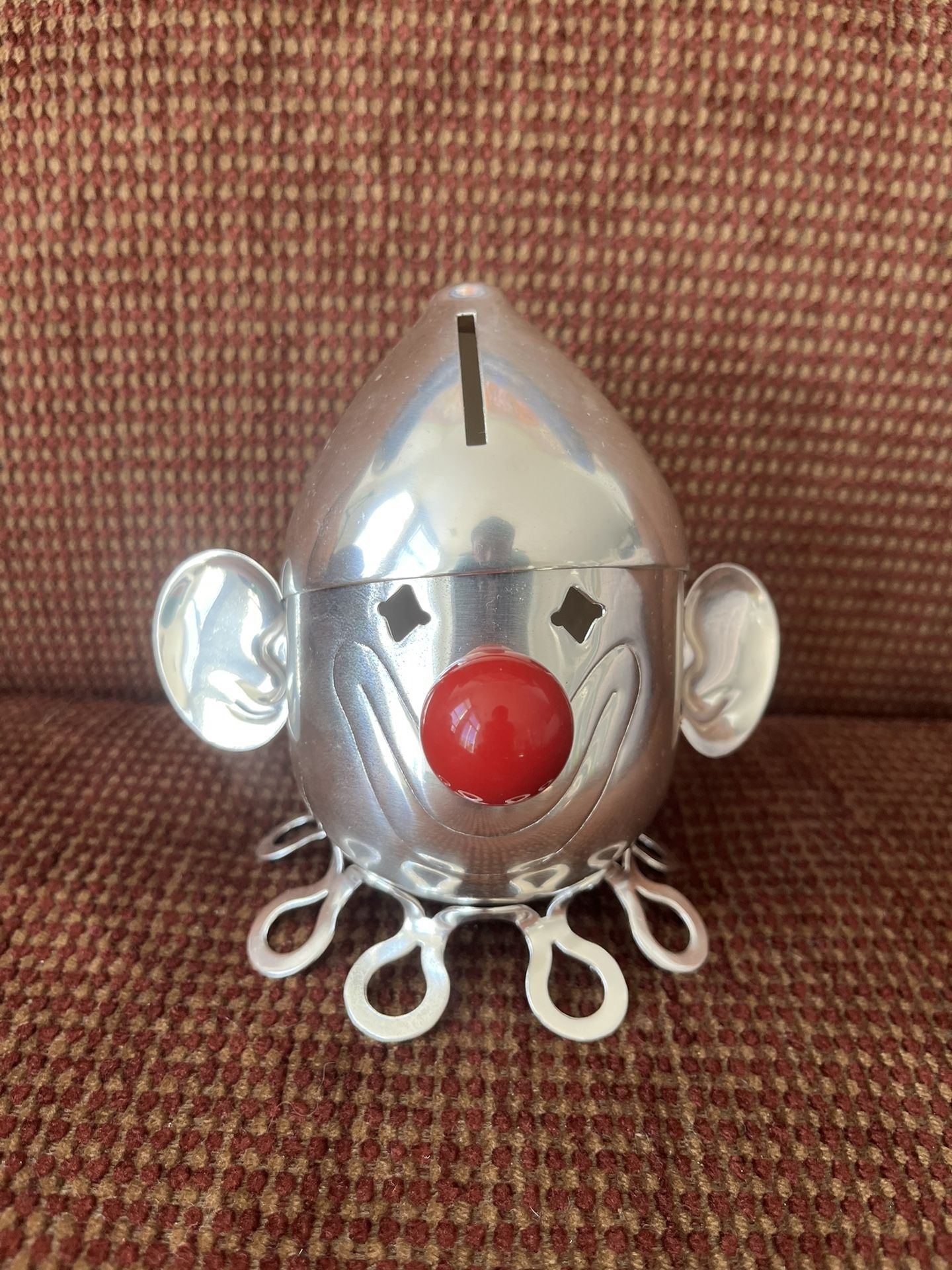 Antique 1930s Tin Clown Coin Bank