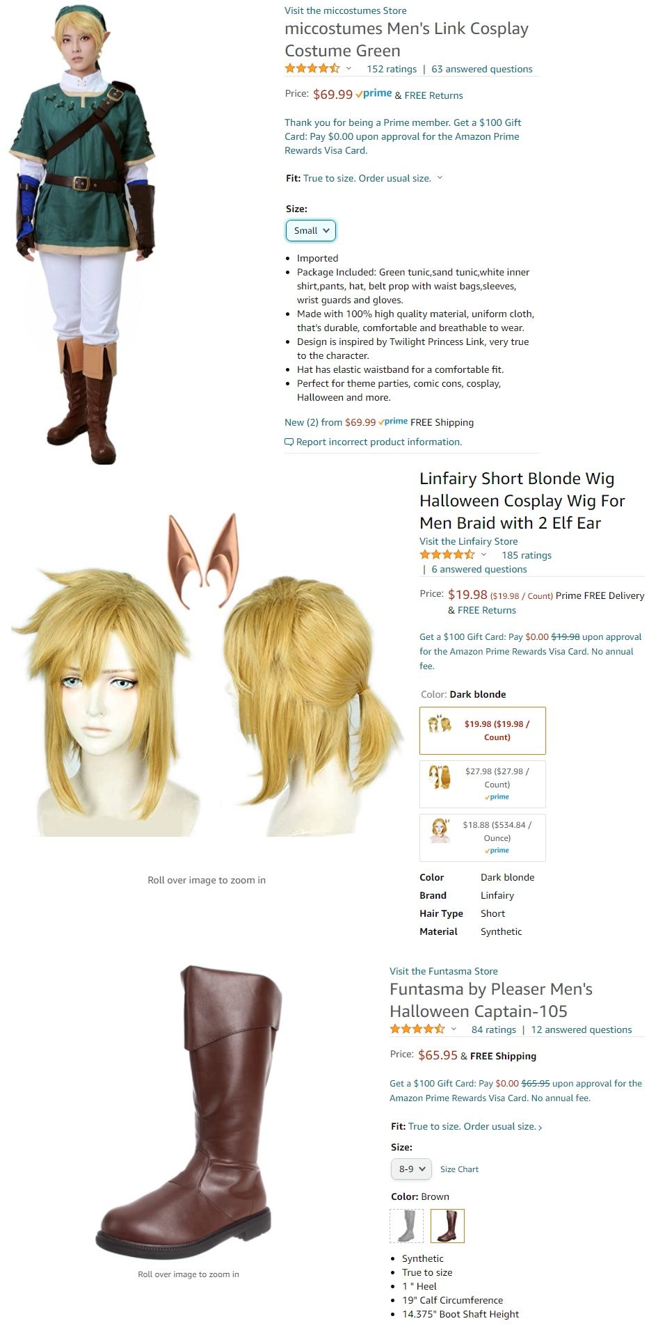 Zelda Breath of the Wild Link Costume