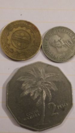 Vintage Set of 3 Philippines Coins (the golden yrs)