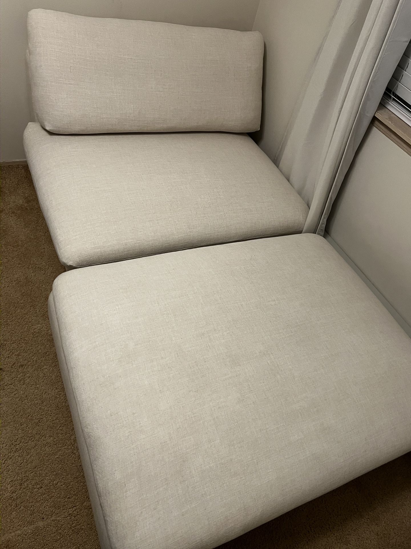 Ashley Furniture Ottoman Tilney Natural Color And Chair