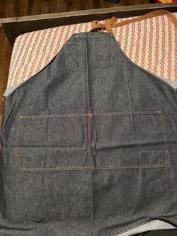 Denim Work Apron with Multiple Pockets
