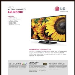 LG 42IN TV we Upgraded And No Longer Need 
