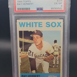 1964 Topps Ray Herbert PSA 6 EX-MT Card