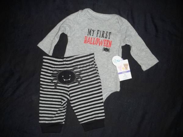 NWT BABY BOYS 0-3M CUTE SPIDER HALLOWEEN OUTFIT... MY FIRST HALLOWEEN 0-3 Months 